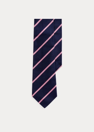 Men's Ralph Lauren Striped Silk Repp Ties | 530469ESX